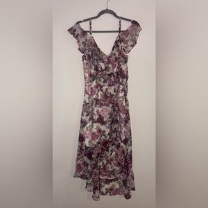 NWT THE GENERAL GOOD Stitch Fix Floral Isabella Ruffle High Low Maxi Dress, EUC